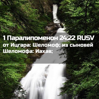 Picture 02 - 1 Паралипоменон 24:22 RUSV - от Ицгара: Шеломоф; из - Bible Verse Picture