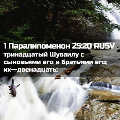 Picture 02 - 1 Паралипоменон 25:20 RUSV - тринадцатый Шуваилу с - Bible Verse Picture