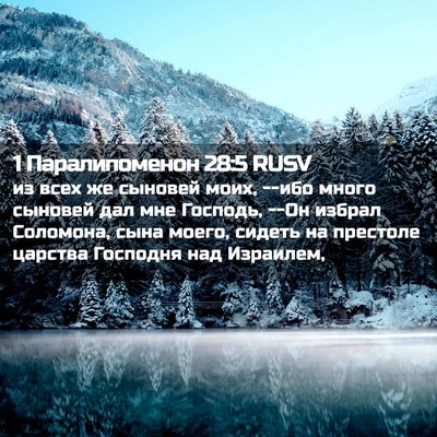 Picture 02 - 1 Паралипоменон 28:5 RUSV - из всех же сыновей моих, - Bible Verse Picture