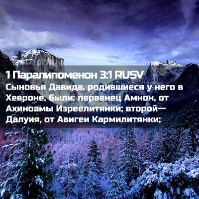 Picture 02 - 1 Паралипоменон 3:1 RUSV - Сыновья Давида, родившиеся - Bible Verse Picture