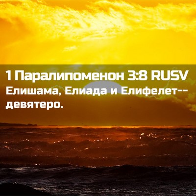 Picture 02 - 1 Паралипоменон 3:8 RUSV - Елишама, Елиада и - Bible Verse Picture