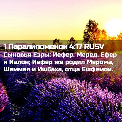 Picture 02 - 1 Паралипоменон 4:17 RUSV - Сыновья Езры: Иефер, Меред, - Bible Verse Picture
