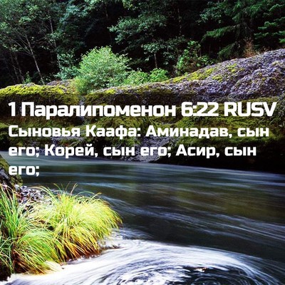 Picture 02 - 1 Паралипоменон 6:22 RUSV - Сыновья Каафа: Аминадав, - Bible Verse Picture
