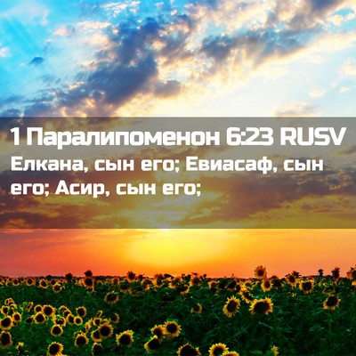 Picture 02 - 1 Паралипоменон 6:23 RUSV - Елкана, сын его; Евиасаф, - Bible Verse Picture