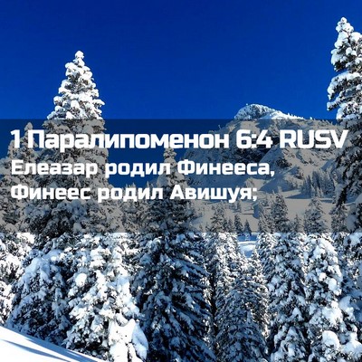 Picture 02 - 1 Паралипоменон 6:4 RUSV - Елеазар родил Финееса, - Bible Verse Picture