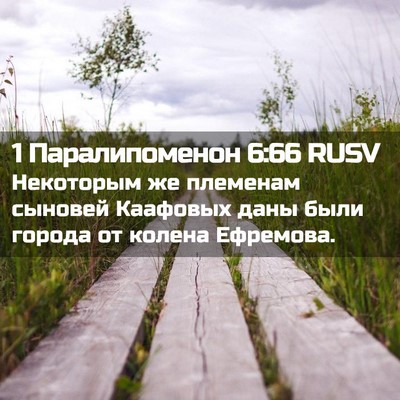 Picture 02 - 1 Паралипоменон 6:66 RUSV - Некоторым же племенам - Bible Verse Picture