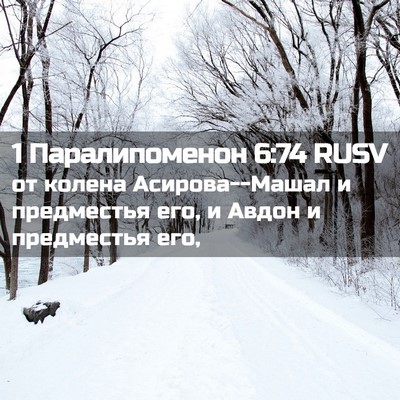 Picture 02 - 1 Паралипоменон 6:74 RUSV - от колена Асирова--Машал и - Bible Verse Picture
