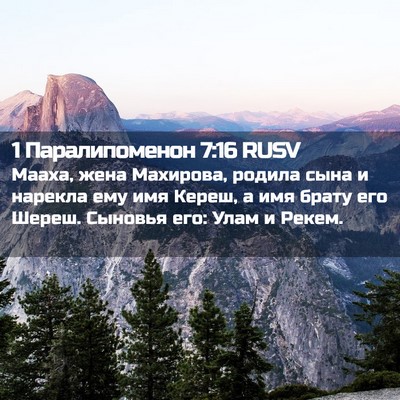 Picture 02 - 1 Паралипоменон 7:16 RUSV - Мааха, жена Махирова, - Bible Verse Picture