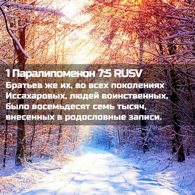 Picture 02 - 1 Паралипоменон 7:5 RUSV - Братьев же их, во всех - Bible Verse Picture