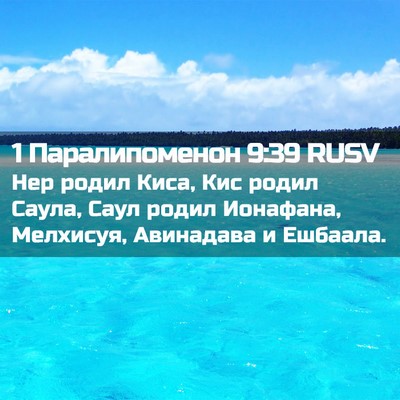 Picture 02 - 1 Паралипоменон 9:39 RUSV - Нер родил Киса, Кис родил - Bible Verse Picture