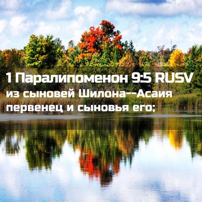 Picture 02 - 1 Паралипоменон 9:5 RUSV - из сыновей Шилона--Асаия - Bible Verse Picture