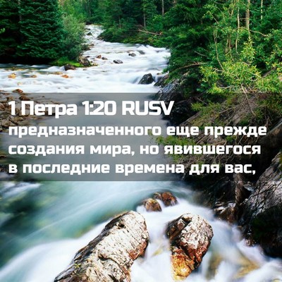 Picture 02 - 1 Петра 1:20 RUSV - предназначенного еще - Bible Verse Picture