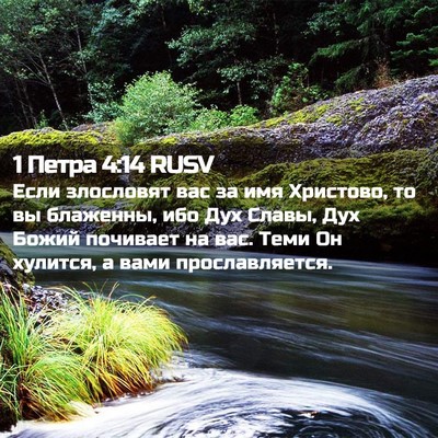 Picture 02 - 1 Петра 4:14 RUSV - Если злословят вас за имя - Bible Verse Picture