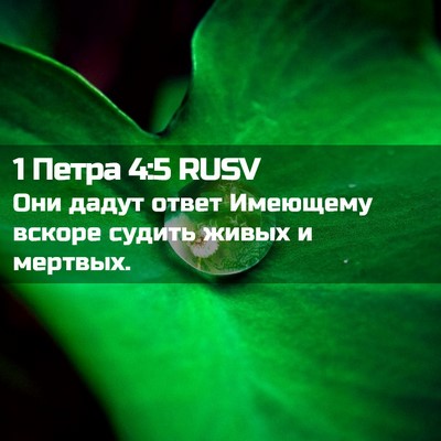 Picture 02 - 1 Петра 4:5 RUSV - Они дадут ответ Имеющему - Bible Verse Picture