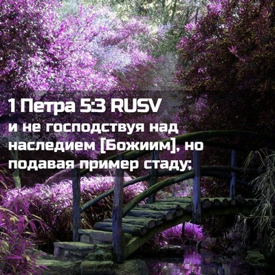 Picture 02 - 1 Петра 5:3 RUSV - и не господствуя над - Bible Verse Picture