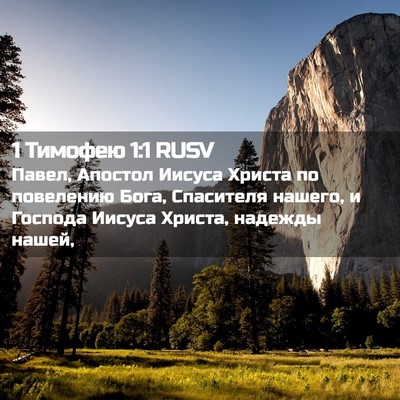 Picture 02 - 1 Тимофею 1:1 RUSV - Павел, Апостол Иисуса - Bible Verse Picture