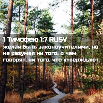 Picture 02 - 1 Тимофею 1:7 RUSV - желая быть - Bible Verse Picture
