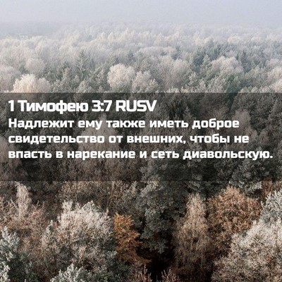 Picture 02 - 1 Тимофею 3:7 RUSV - Надлежит ему также иметь - Bible Verse Picture