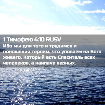 Picture 02 - 1 Тимофею 4:10 RUSV - Ибо мы для того и трудимся - Bible Verse Picture