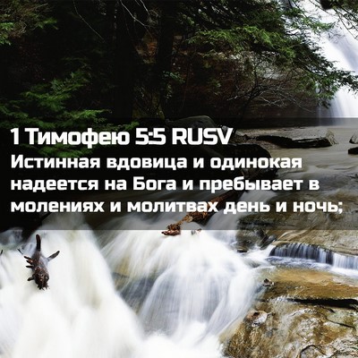 Picture 02 - 1 Тимофею 5:5 RUSV - Истинная вдовица и - Bible Verse Picture