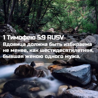 Picture 02 - 1 Тимофею 5:9 RUSV - Вдовица должна быть - Bible Verse Picture