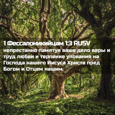 Picture 02 - 1 Фессалоникийцам 1:3 RUSV - непрестанно памятуя ваше - Bible Verse Picture