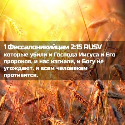 Picture 02 - 1 Фессалоникийцам 2:15 RUSV - которые убили и Господа - Bible Verse Picture