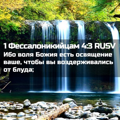 Picture 02 - 1 Фессалоникийцам 4:3 RUSV - Ибо воля Божия есть - Bible Verse Picture