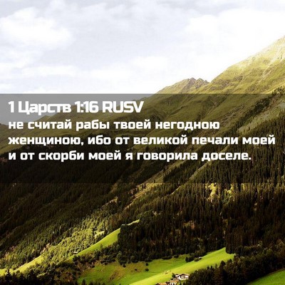 Picture 02 - 1 Царств 1:16 RUSV - не считай рабы твоей - Bible Verse Picture