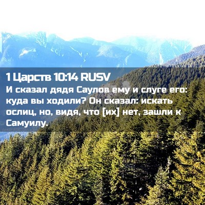 Picture 02 - 1 Царств 10:14 RUSV - И сказал дядя Саулов ему и - Bible Verse Picture