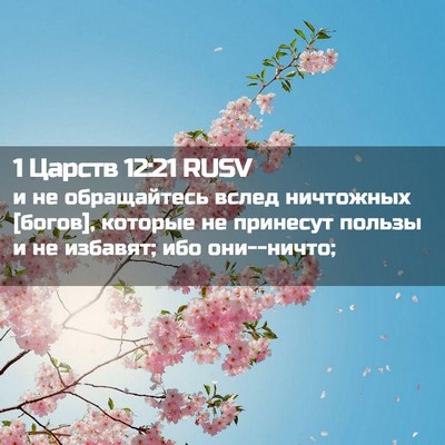 Picture 02 - 1 Царств 12:21 RUSV - и не обращайтесь вслед - Bible Verse Picture