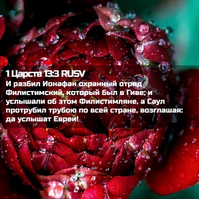 Picture 02 - 1 Царств 13:3 RUSV - И разбил Ионафан охранный - Bible Verse Picture