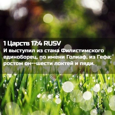 Picture 02 - 1 Царств 17:4 RUSV - И выступил из стана - Bible Verse Picture