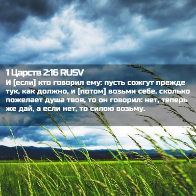 Picture 02 - 1 Царств 2:16 RUSV - И [если] кто говорил ему: - Bible Verse Picture