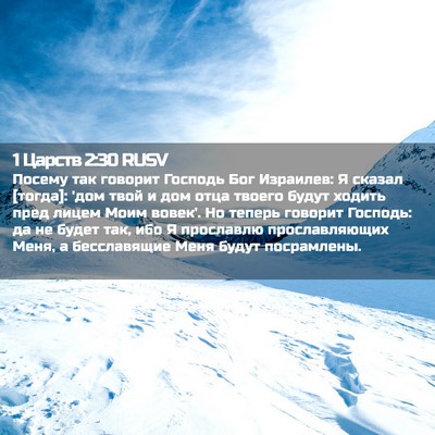 Picture 02 - 1 Царств 2:30 RUSV - Посему так говорит Господь - Bible Verse Picture