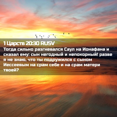 Picture 02 - 1 Царств 20:30 RUSV - Тогда сильно разгневался - Bible Verse Picture