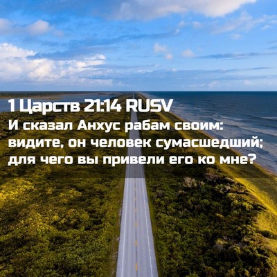Picture 02 - 1 Царств 21:14 RUSV - И сказал Анхус рабам своим: - Bible Verse Picture