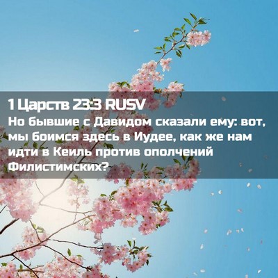 Picture 02 - 1 Царств 23:3 RUSV - Но бывшие с Давидом - Bible Verse Picture