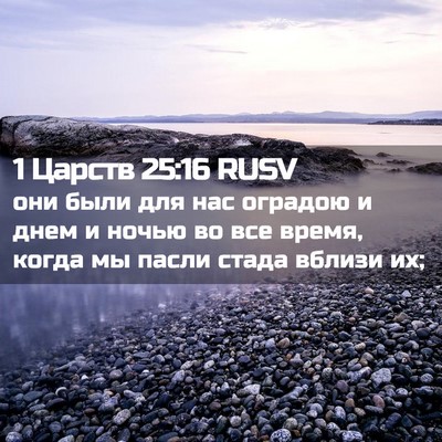 Picture 02 - 1 Царств 25:16 RUSV - они были для нас оградою и - Bible Verse Picture