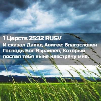 Picture 02 - 1 Царств 25:32 RUSV - И сказал Давид Авигее: - Bible Verse Picture