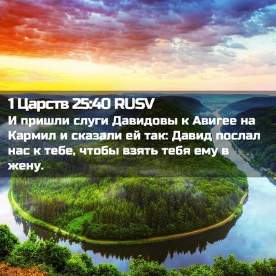 Picture 02 - 1 Царств 25:40 RUSV - И пришли слуги Давидовы к - Bible Verse Picture