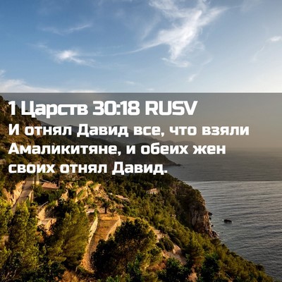 Picture 02 - 1 Царств 30:18 RUSV - И отнял Давид все, что - Bible Verse Picture
