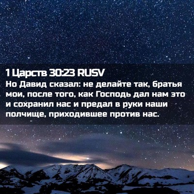 Picture 02 - 1 Царств 30:23 RUSV - Но Давид сказал: не делайте - Bible Verse Picture