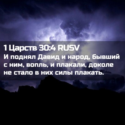 Picture 02 - 1 Царств 30:4 RUSV - И поднял Давид и народ, - Bible Verse Picture