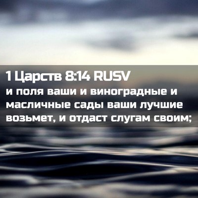Picture 02 - 1 Царств 8:14 RUSV - и поля ваши и виноградные и - Bible Verse Picture