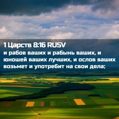 Picture 02 - 1 Царств 8:16 RUSV - и рабов ваших и рабынь - Bible Verse Picture