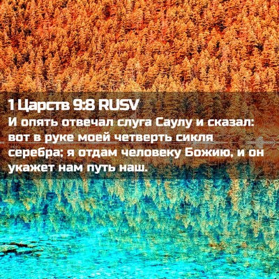Picture 02 - 1 Царств 9:8 RUSV - И опять отвечал слуга - Bible Verse Picture