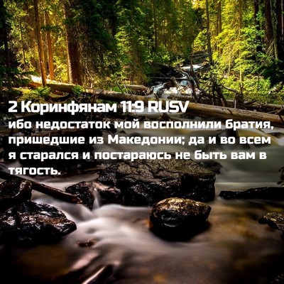 Picture 02 - 2 Коринфянам 11:9 RUSV - ибо недостаток мой - Bible Verse Picture