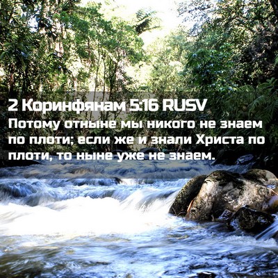 Picture 02 - 2 Коринфянам 5:16 RUSV - Потому отныне мы никого не - Bible Verse Picture
