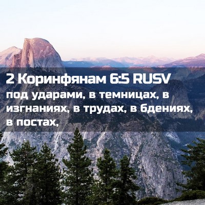 Picture 02 - 2 Коринфянам 6:5 RUSV - под ударами, в темницах, в - Bible Verse Picture